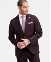 Ted By Ted Baker Men's Modern-fit Bordeaux Wool-blend Suit Separate Jacket In Red