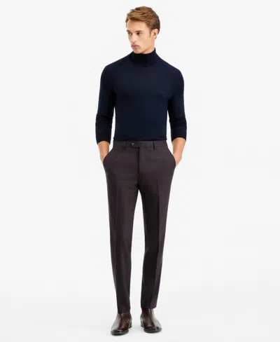 Ted By Ted Baker Men's Modern-fit Burgundy Plaid Suit Separate Pants In Purple