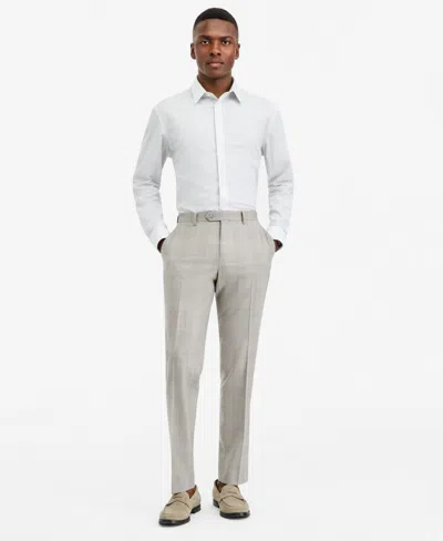 Ted By Ted Baker Men's Modern-fit Gray Plaid Suit Separate Pants In Silver,grey