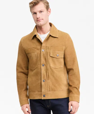 Ted By Ted Baker Men's Suede Trucker Jacket In Brown