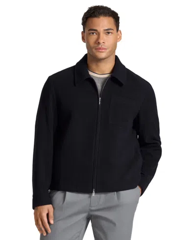 Ted By Ted Baker Men's Wool-blend Zip-front Point Collar Jacket In Black