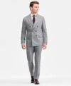 Ted By Ted Baker Mens Modern Fit Black White Wool Blend Double Breasted Suit Separates In Multi