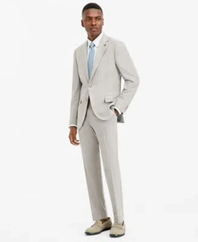 Ted By Ted Baker Mens Modern Fit Gray Plaid Suit Separates In Silver,grey