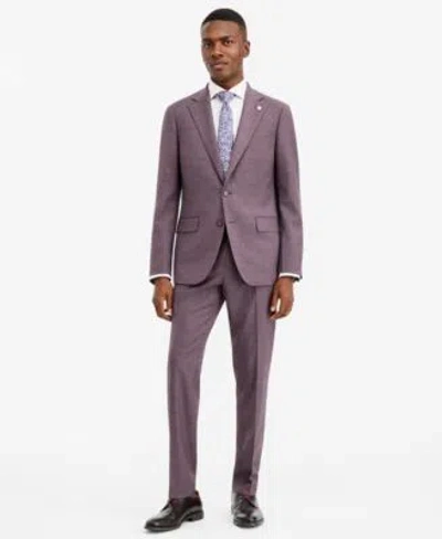 Ted By Ted Baker Mens Modern Fit Purple Solid Suit Separates