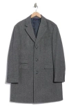 Ted By Ted Baker Notch Lapel Wool Blend Topcoat In Gray