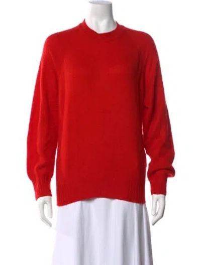 Pre-owned Ted Lapidus Cashmere Crew Neck Sweater In Red