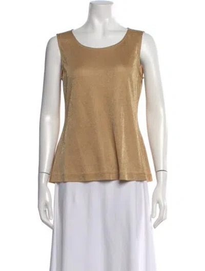 Pre-owned Ted Lapidus Crew Neck Sleeveless Top In Neutral