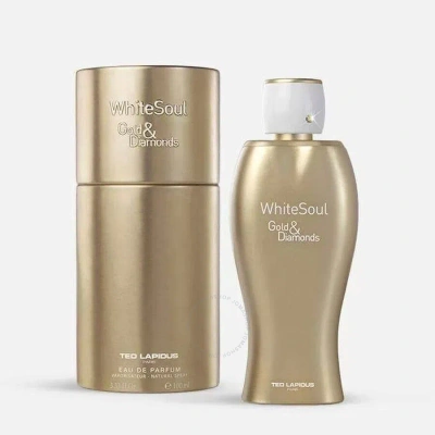 Ted Lapidus Ladies White Soul Gold & Diamonds Edp Spray 3.4 oz Fragrances 3355992007191 In Gold / Orange / White