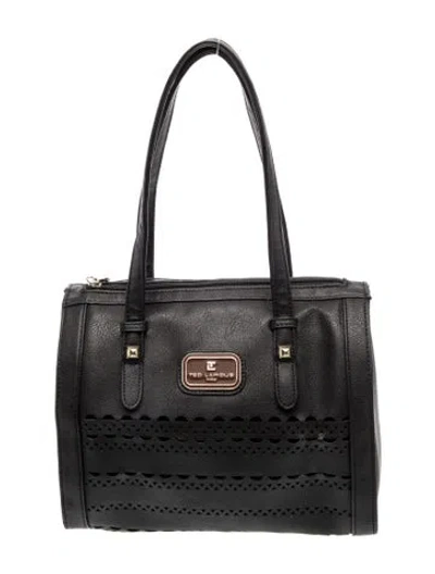 Pre-owned Ted Lapidus Leather Shoulder Bag In Black