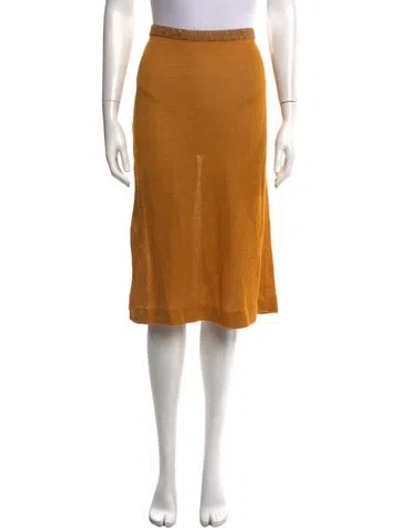 Pre-owned Ted Lapidus Midi Length Skirt In Brown
