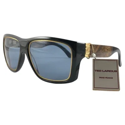 Pre-owned Ted Lapidus New Vintage  Paris Tl 19 Gold & Black 1970 Sunglasses