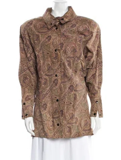 Pre-owned Ted Lapidus Printed Jacket In Brown