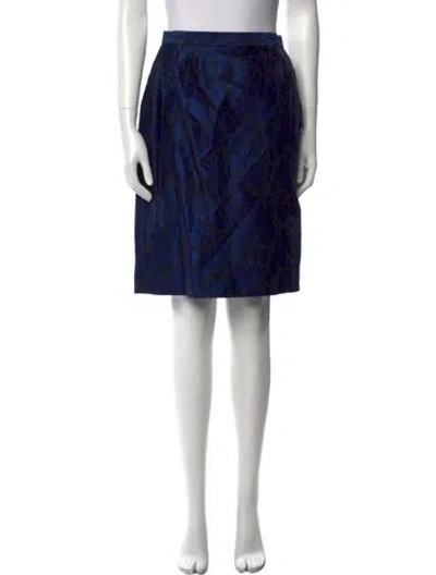 Pre-owned Ted Lapidus Printed Knee-length Skirt In Blue
