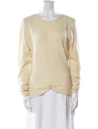 Pre-owned Ted Lapidus Scoop Neck Sweater In Yellow