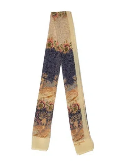 Pre-owned Ted Lapidus Silk Printed Bandana In Yellow