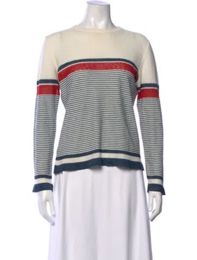 Pre-owned Ted Lapidus Striped Crew Neck Sweater In Multicolor