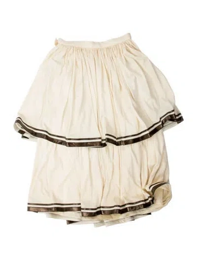 Pre-owned Ted Lapidus Striped Mini Skirt In Neutrals