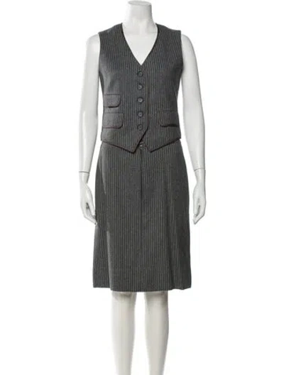 Pre-owned Ted Lapidus Vintage 1970's Skirt Set In Blue