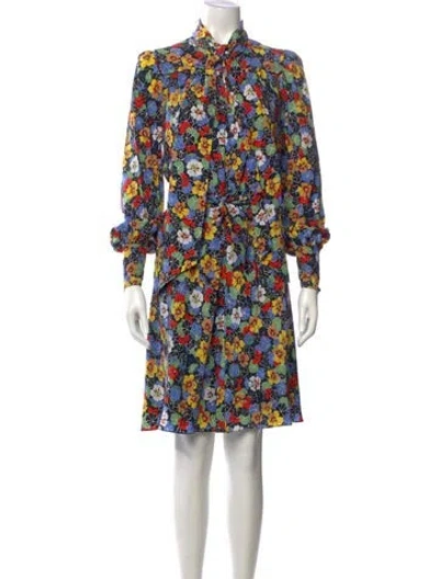 Pre-owned Ted Lapidus Vintage Knee-length Dress In Blue