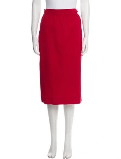Pre-owned Ted Lapidus Vintage Knee-length Skirt In Red