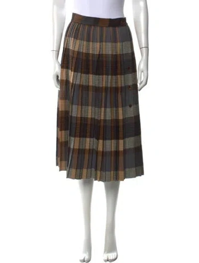 Pre-owned Ted Lapidus Vintage Midi Length Skirt In Multi