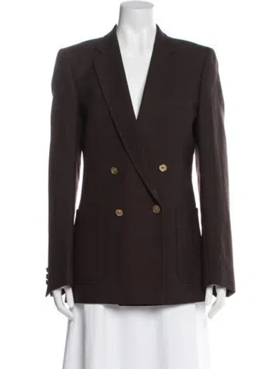 Pre-owned Ted Lapidus Vintage Wool Blazer In Brown