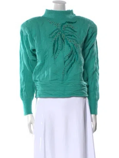 Pre-owned Ted Lapidus Wool Turtleneck Sweater In Green