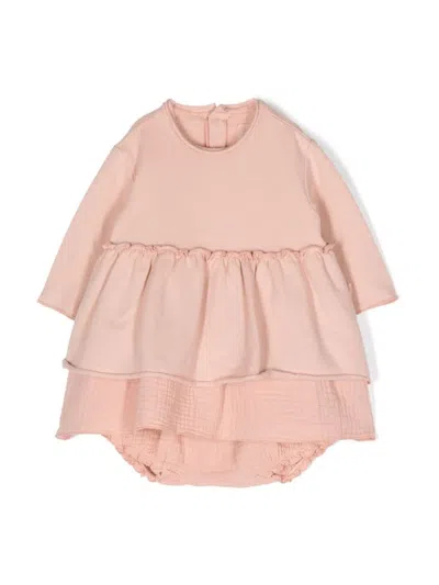 Teddy &amp; Minou Babies' M/l Dress With Coulottes In Pink