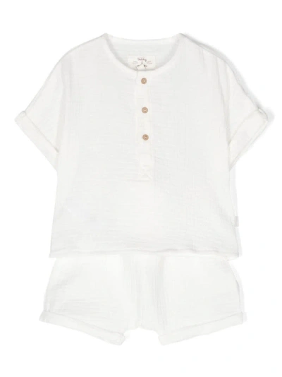 Teddy &amp; Minou Babies' Set T-shirt E Shorts In White