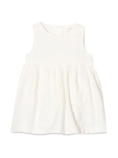 Teddy &amp; Minou Babies' Sleeveless Dress In White
