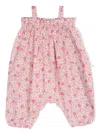 TEDDY &AMP; MINOU VOILE PLAYSUIT WITH STRAWBERRY RED FLOWER PRINT