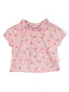 TEDDY &AMP; MINOU VOILE SHIRT WITH STRAWBERRY RED FLOWER PRINT