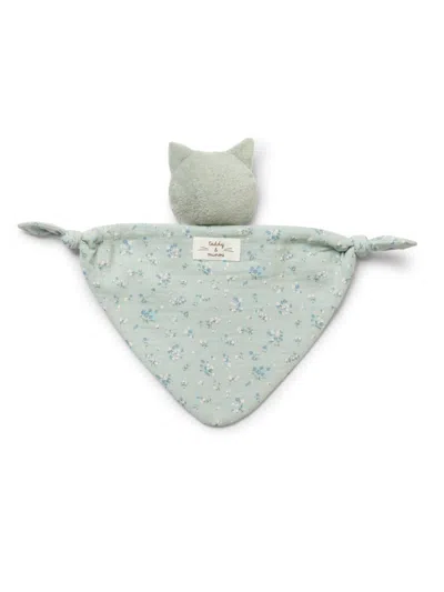 Teddy & Minou 100% Cotton Doudou Blanket In Green