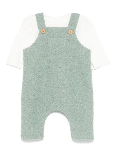 Teddy & Minou Babies' Bouclé Shorts Set In Green