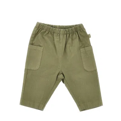 Teddy & Minou Canvas Cargo Pants Kids In Green