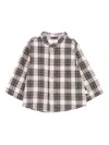 Teddy & Minou Checked Mandarin-collar Shirt In Multi