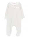 Teddy & Minou Collared Babygrow In Neutral