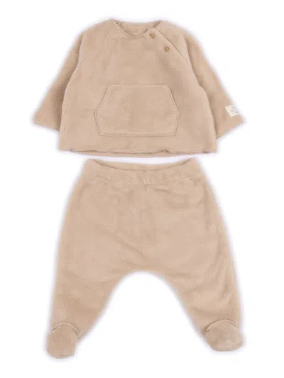 Teddy & Minou Completo 2 Pz Felpa + Pantalone In Brown