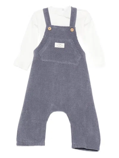 Teddy & Minou Babies' Corduroy Dungarees In Blue