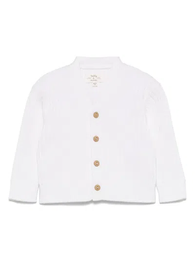 Teddy & Minou Babies' Cotton Cardigan In White