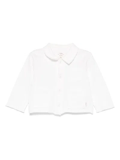 Teddy & Minou Babies' Cotton Jacket In White