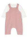 Teddy & Minou Dungarees Set In White
