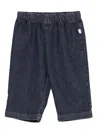 Teddy & Minou Elastic-waist Denim Trousers In Blue