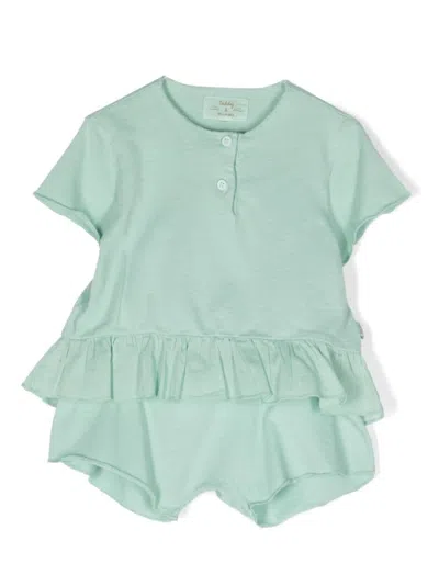 Teddy & Minou Babies' Elasticated Waist Shorts In Green