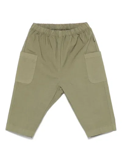 Teddy & Minou Babies' Elasticated-waist Trousers In Green