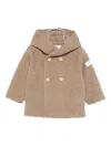 Teddy & Minou Faux-shearling Jacket In Neutral
