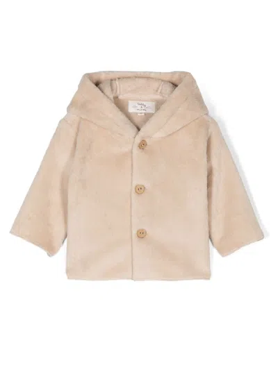 Teddy & Minou Babies' Fleece Jacket In Neutrals