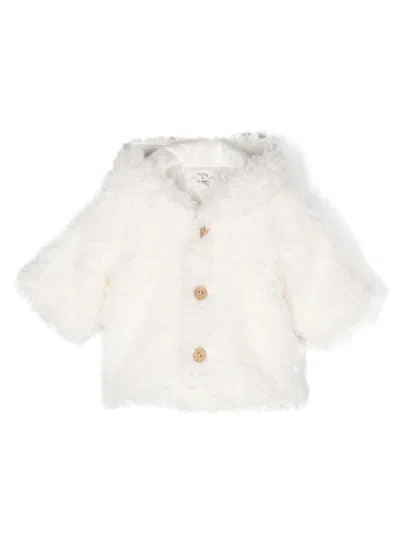 Teddy & Minou Babies' Fleece Jacket In White