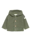 Teddy & Minou Fleece Logo-patch Jacket In Green