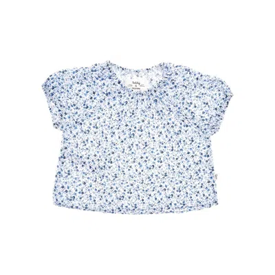 Teddy & Minou Floral Cotton Shirt Kids In Multicolor